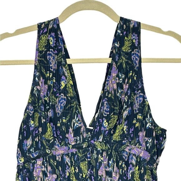 Ramy Brook Mallory Blue Floral Ruffle Top| Size S - Picture 2 of 8
